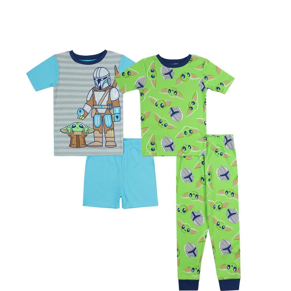 Star Wars Pajamas 2-Sets with The Mandalorian Characters - Green and Blue